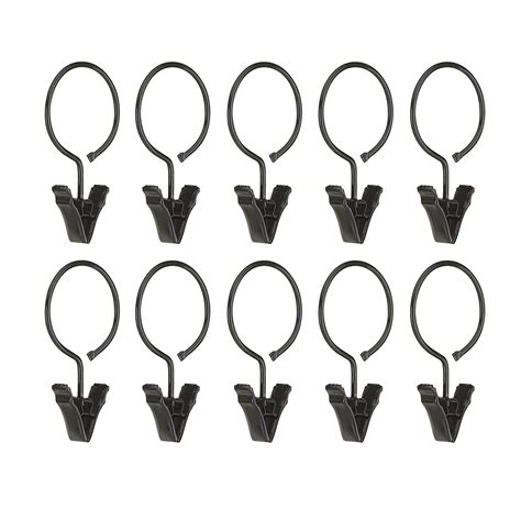 Umbra Clip Curtain Rings - Small Curtain Rings with Metal Clips for 1/2 ...