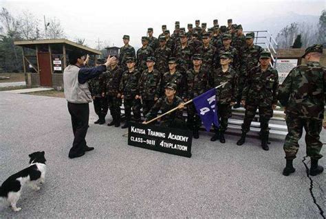 A platoon of Korean Augmentees to the US Army (KATUSA), perform Drill and Ceremony evaluations at