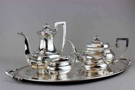 Tea service, Vintage Sterling Silver Tea Service Set - .925 silver - U ...