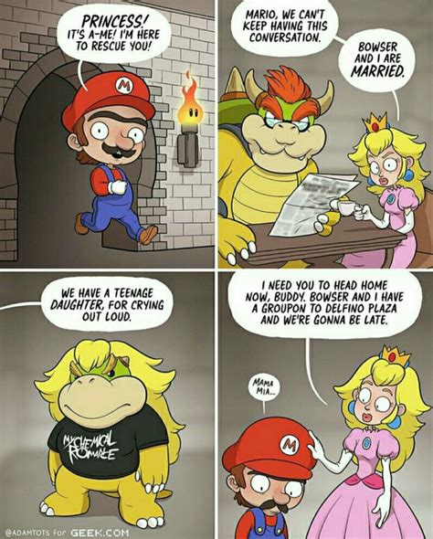 Mama mía!! | Mario comics, Adam ellis comics, Funny games