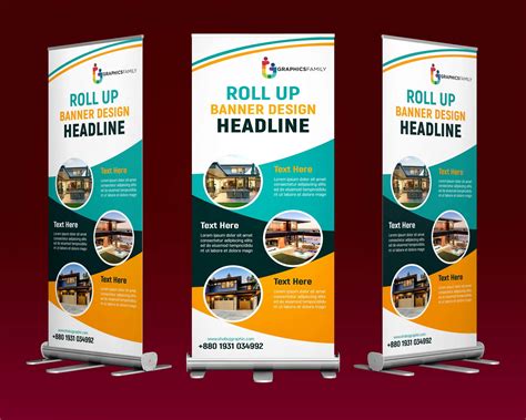 Business Roll Up Banner Design Free psd Download – GraphicsFamily
