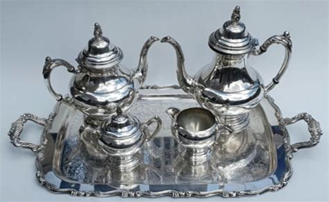 Vintage Oneida Silver Plated Holloware Tea / Coffee Set Made in U.S.A ...