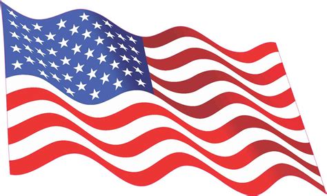 10in x 6in Waving American Flag Sticker Decal Stickers Window Vinyl Decals