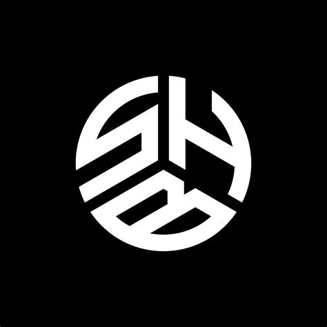 diseño del logotipo de la letra shb sobre fondo negro. concepto de ...