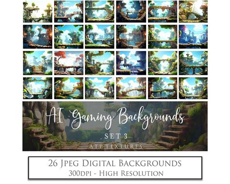 26 Digital Backgrounds GAMING BACKGROUND Set 3 Photo Backdrop, Video ...