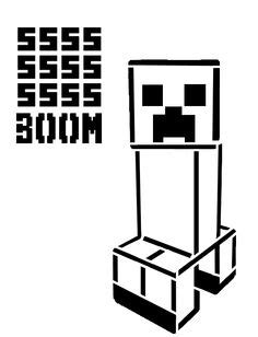 minecraft creeper stencil with ssss Geek Crafts, Crafts To Make, Fun Crafts, Happy Birthday ...