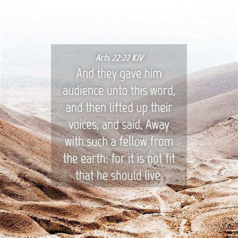 Acts 22:22 KJV Bible Verse Images