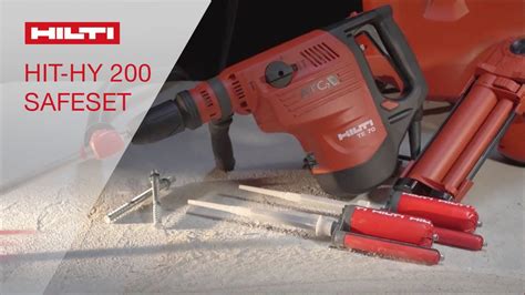 Hilti HIT-HY 200 System with Safe Set™ Technology - YouTube