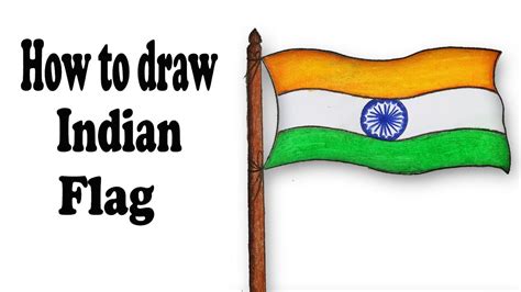 How to draw Indian Flag.Step by step(easy draw) - YouTube