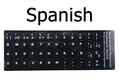 Spanish Keyboard Stickers English Spain Fonts Standard Keyboard Sticker ...