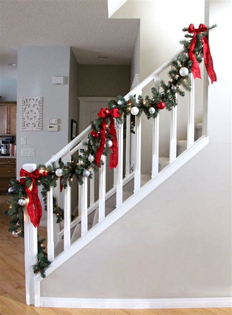 Brilliant Christmas Garland Decorating Ideas Home to Z | Christmas stairs decorations, Christmas ...