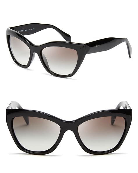 Prada Cat Eye Sunglasses, 56mm in Black | Lyst