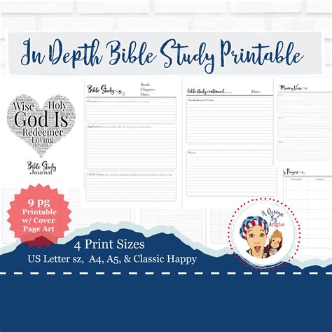 Prayer Journal Printable Bible Study Pages Sermon Notes Memory | Etsy