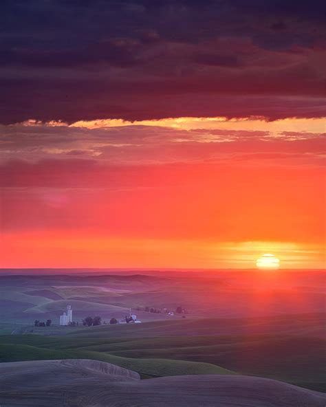 The Living... — Sunset was seen at Palouse in Southeastern...