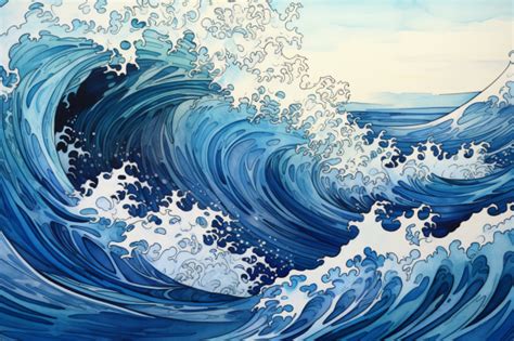 Gorgeous Blue Waves In The Sea – Diamond Painting