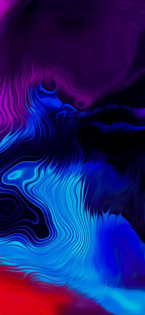 Squiggly lines gradient of blue and purple for iPhone by @Hk3ToN | Abstract iphone wallpaper ...