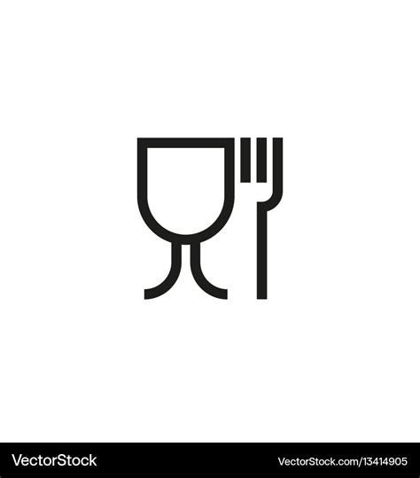 Food safe symbol on white background Royalty Free Vector