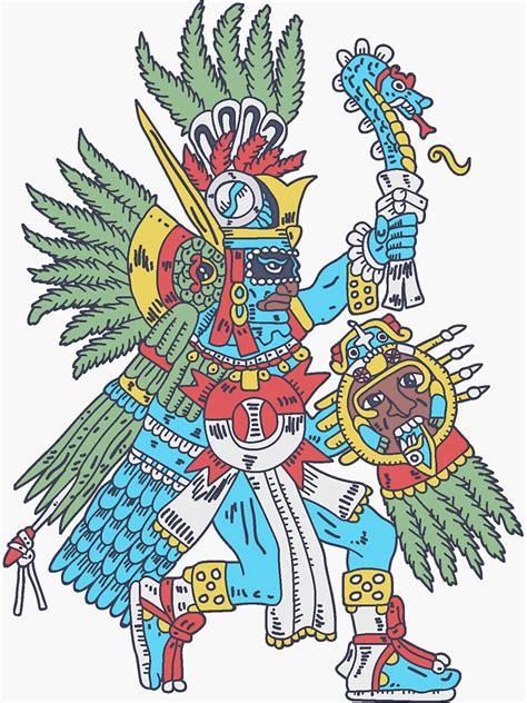 "Huitzilopochtli Pocket - Aztec God of Sun and War - Deity" Sticker for ...