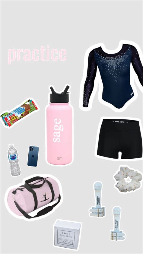 the contents of a woman's gymnastics outfit