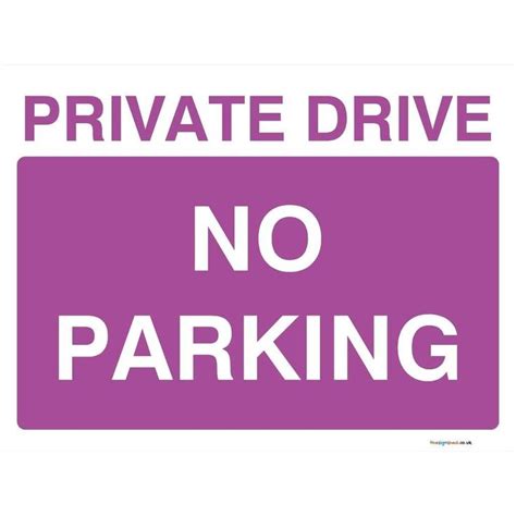 Purple Private Drive No Parking Sign-Parking Signs & Permits-The Sign Shed Plastic Signs ...