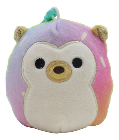 Squishmallows - Bowie The Pastel Hedgehog - 3.5” Colourful Crew - Clip-Ons