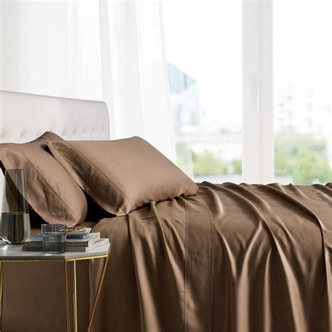 Luxury Bamboo Sheets Super Soft & Cool 100% Bamboo Viscose Bed Sheet ...