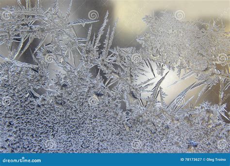 Variety of Frost Patterns on a Winter Window Stock Image - Image of close, season: 78173627