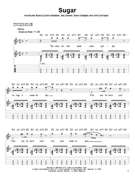 Sugar by System Of A Down - Guitar Tab Play-Along - Guitar Instructor