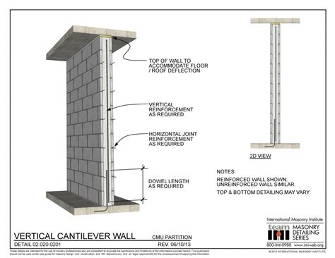 02.020.0201: Vertical Cantilever Wall | International Masonry Institute