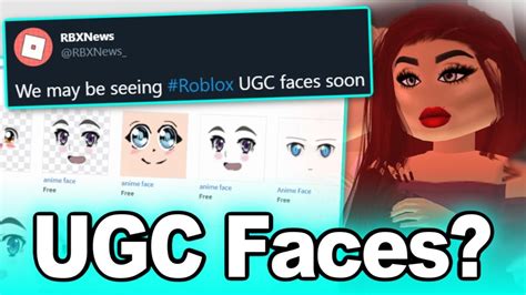 Roblox Releasing UGC Faces Soon? - YouTube