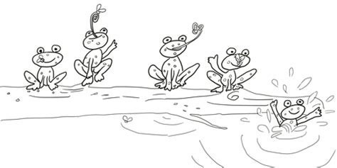 5 Little Speckled Frogs coloring page | Free Printable Coloring Pages