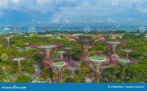 Aerial View of Landscape of Gardens by the Bay in Singapore Editorial Photo - Image of travel ...