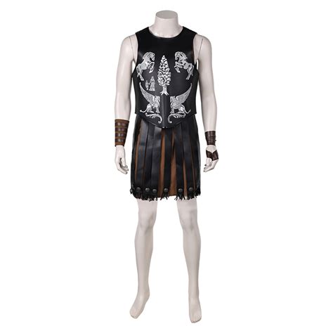 Gladiator 2024 Lucius Verus Black Outfit Carnival Halloween Cosplay Co