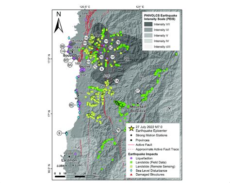 Impact Map of the 2022 M7.0 Northwestern Luzon Earthquake. Spatial ...