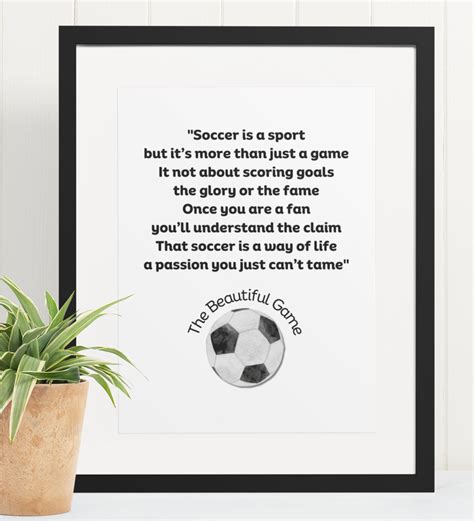 Soccer Poem Wall Art Download, Printable Soccer Poem Poster, Poem About Football, Soccer Poetry ...