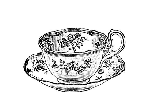 Vintage Tea Cup Clipart - Clip Art Library | Tea cup drawing, Teapot ...