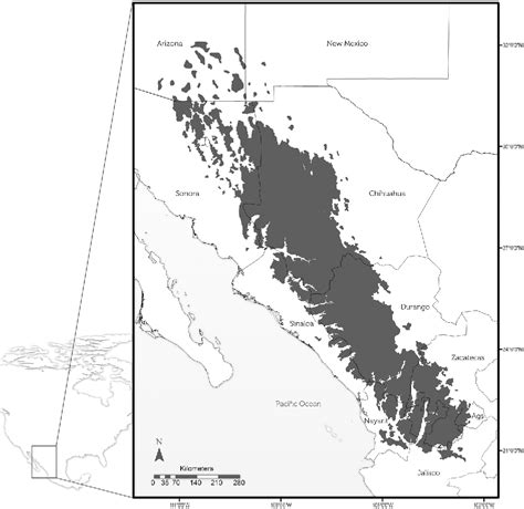 Sierra Madre Occidental On Map - Maping Resources