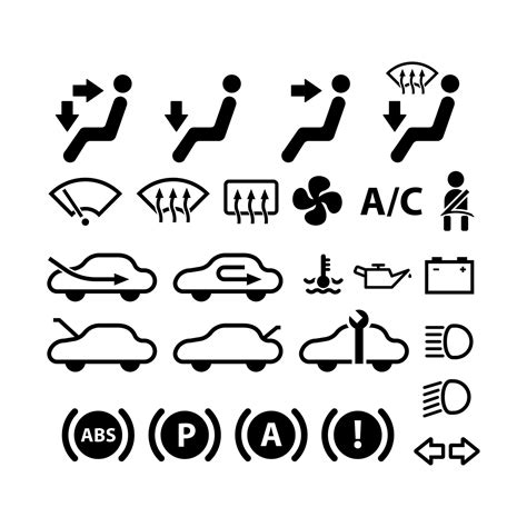 Car dashboard icon and symbol 1222747 Vector Art at Vecteezy