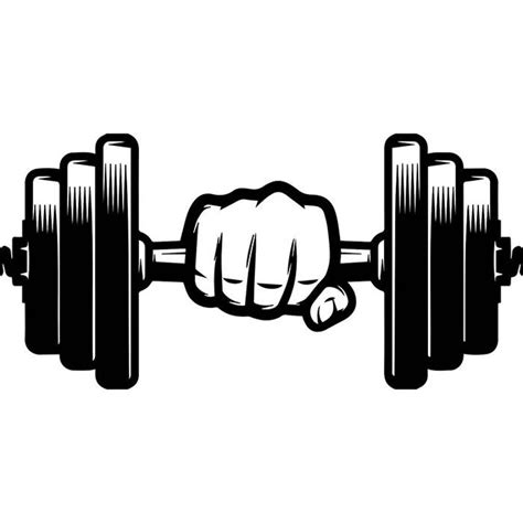 Dumbbell Clipart Black