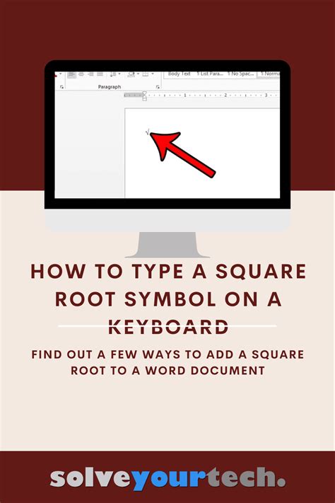 How to Insert a Square Root Symbol in Word - Solve Your Tech