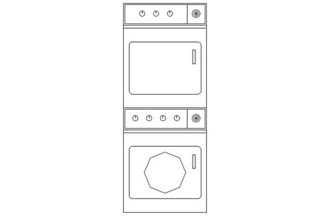 Washing machine and dryer 2d cad blocks in AutoCAD, dwg file. - Cadbull