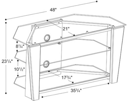 Images ML-2489 Wide Flat Panel TV Stand - Up to 32" - 50" recommended ...