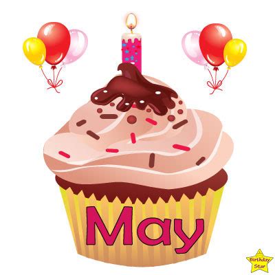 Birthday Cupcake Clipart May | Birthday Star