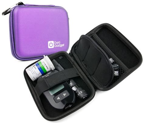 High-quality purple EVA hard case for easy transportation of associated Diabetic medical ...