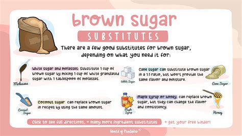 Brown Sugar Substitutes - World of Printables