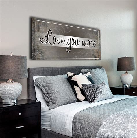 Couples Wall Art: Love You More (Wood Frame Ready To Hang) - Sense Of Art