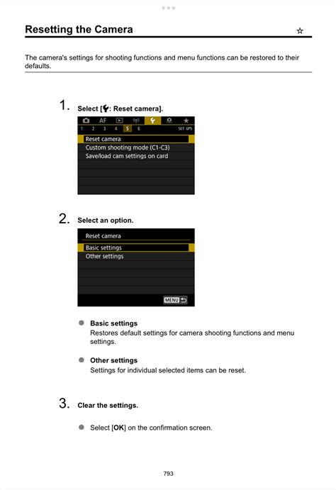 EOS R5 Clearing settings & how to save camera sett... - Canon Community