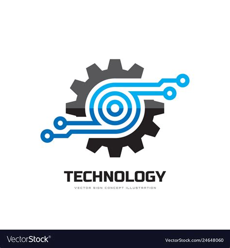 Digital tech - business logo template Royalty Free Vector