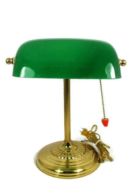Pacific Trends Comfort Series Brass Banker's Desk Lamp Green Glass Shade 12" | Bankers desk lamp ...
