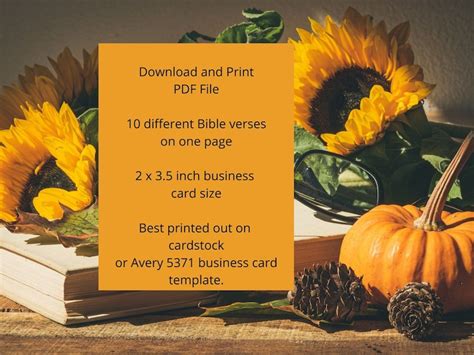 Thanksgiving Scripture Verse Cards, Instant Download, Printable File, Thanksgiving Bible Verse ...